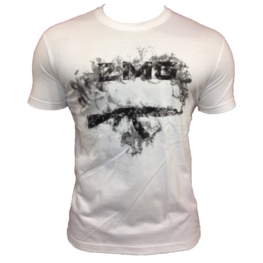 T-SHIRT ZMG ZBAT BLANC LOGO KALASH FUMEE