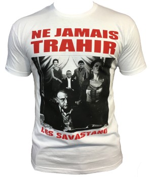 T-shirt Gomorra Italie Naple Blanc NE JAMAIS TRAHIR