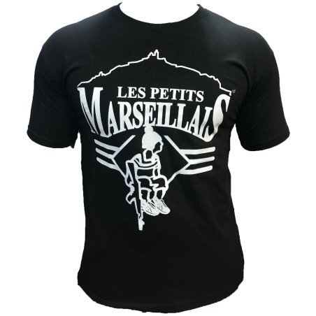 T-shirt les petits marseillais kalash Noir Blanc