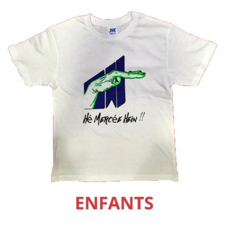 T-shirt Hé mercée hein - Oiseau Tyson -  ENFANT - BLANC  VERT