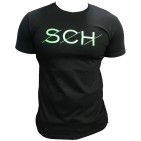 Tshirt  SCH noir SCH logo vert