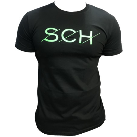 Tshirt  SCH noir SCH logo vert