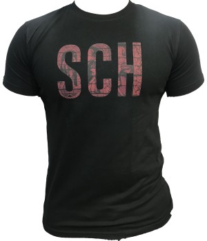 Tshirt  SCH noir SCH logo rouge