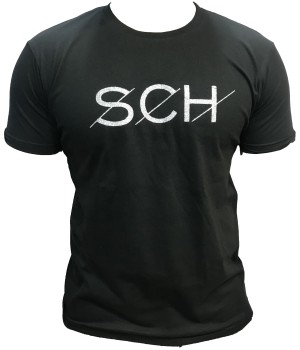 Tshirt  SCH noir SCH logo argent
