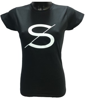 Tshirt  femme SCH noir logo blanc