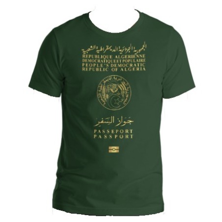 T-shirt Drapeau Algerie Passeport 2020