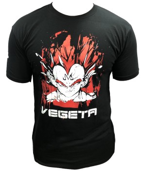 T-Shirt DBZ VEGETA NOIR ROUGE  2020