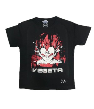 T-shirt DBZ VEGETA ENFANT - NOIR ROUGE