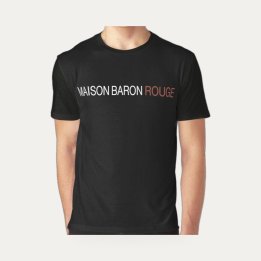 T-shirt SCH Maison Baron Rouge noir