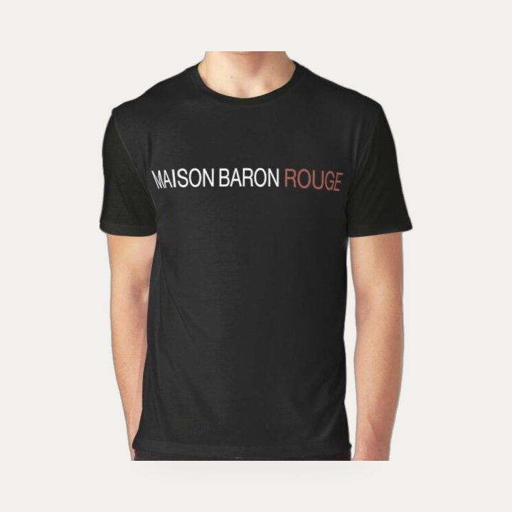 T-shirt SCH Maison Baron Rouge noir