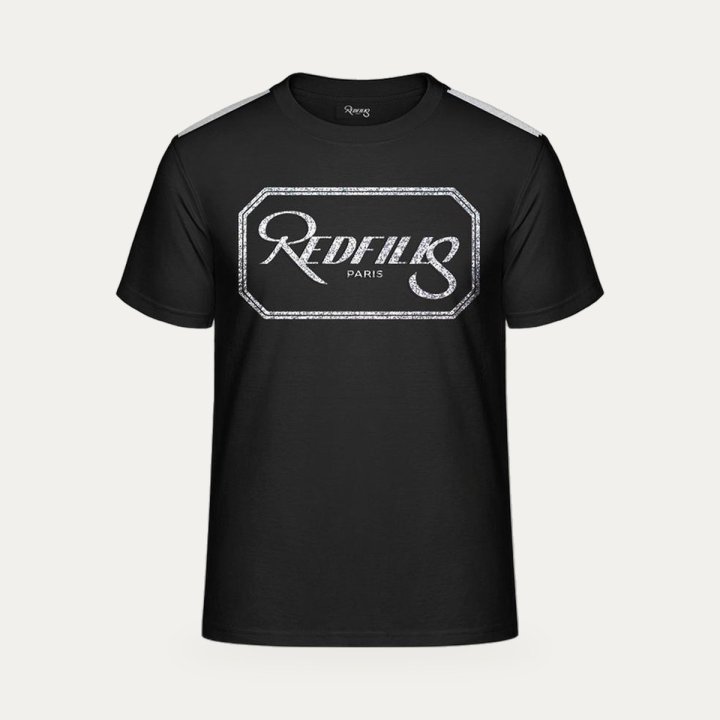 T-shirt ReDfills Paris Logo Deluxe noir et argent