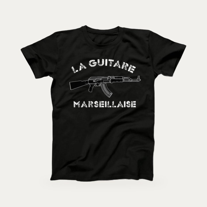T-shirt La guitare marseillaise noir