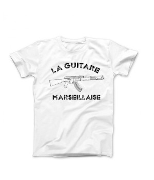 T-shirt LA GUITARE MARSEILLAISE Blanc