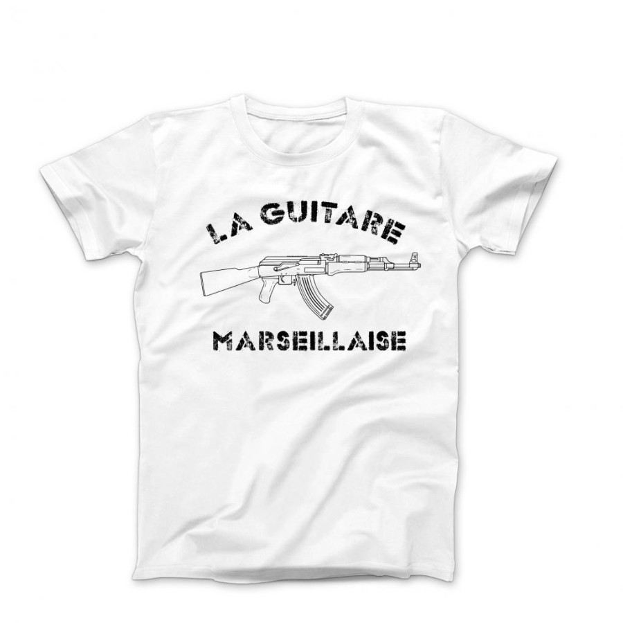 T-shirt LA GUITARE MARSEILLAISE Blanc