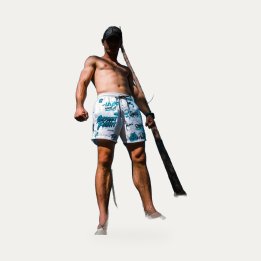 Short de bain Street Fight Vatos Ice blanc