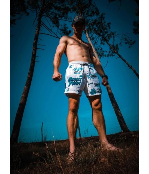 SHORT DE BAIN STREETFIGHT VATOS BLANC/ICE StreetFight