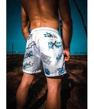 SHORT DE BAIN STREETFIGHT VATOS BLANC/ICE StreetFight