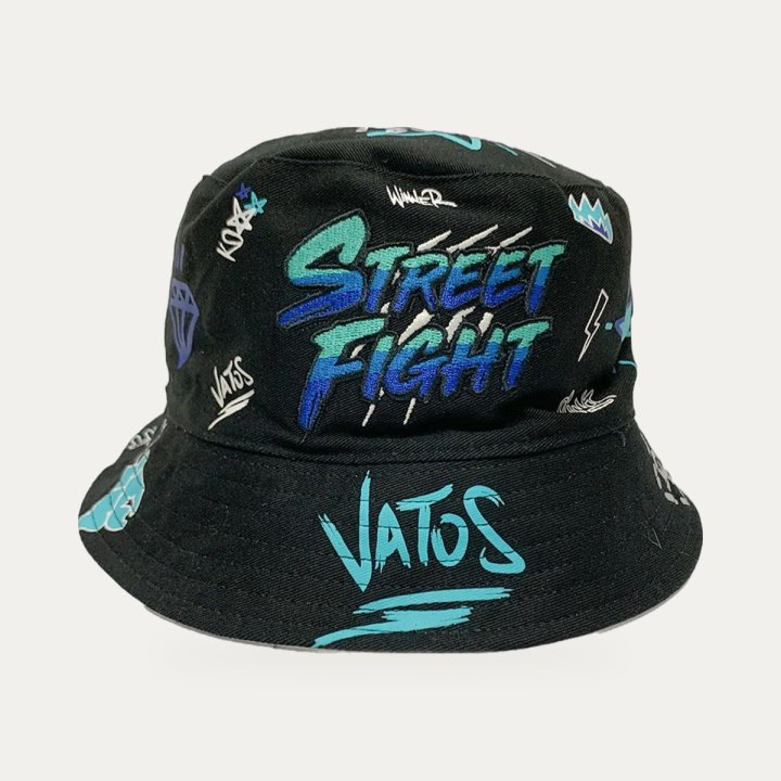 Bob Street Fight Vatos réversible noir / White Ice – vue 2
