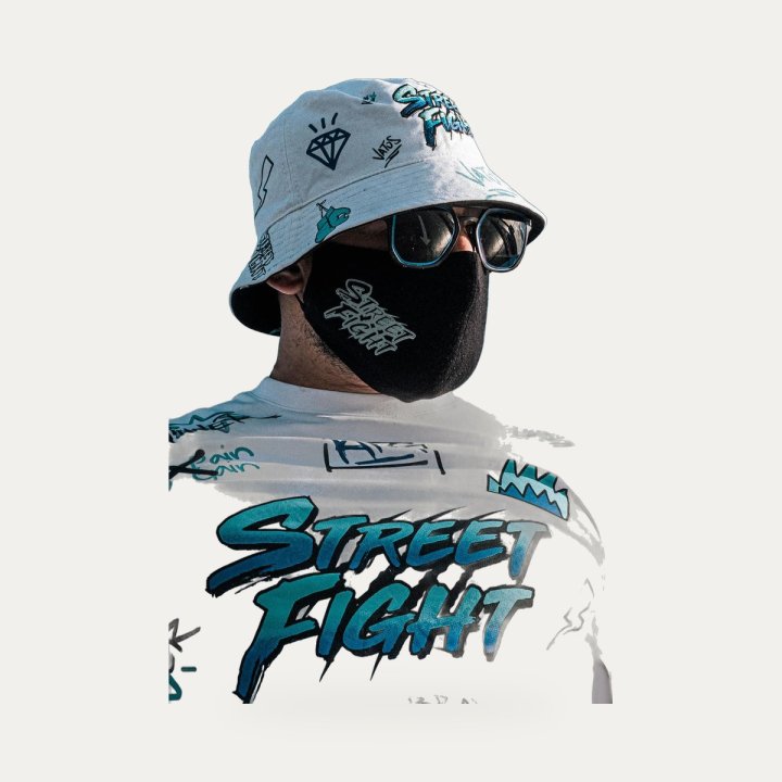 Bob Street Fight Vatos réversible noir / White Ice – vue 3
