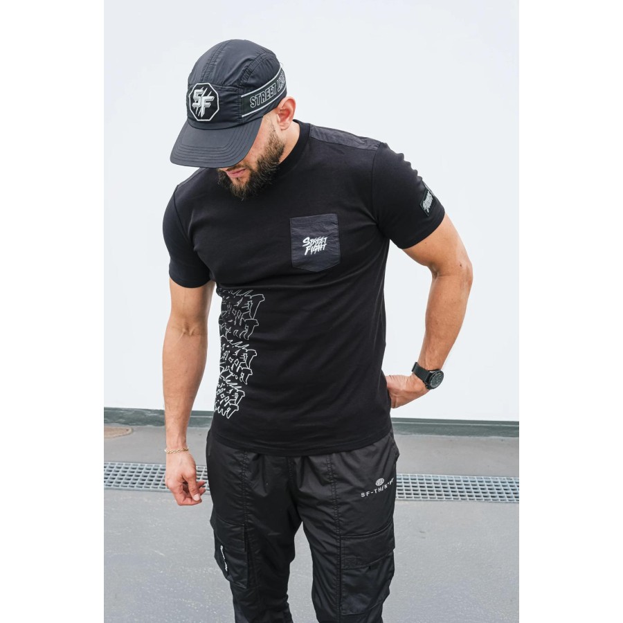 NOUVEAU T-SHIRT STREETFIGHT "MILANO" NOIR/NOIR 