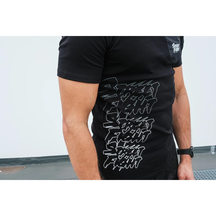 NOUVEAU T-SHIRT STREETFIGHT "MILANO" NOIR/NOIR 
