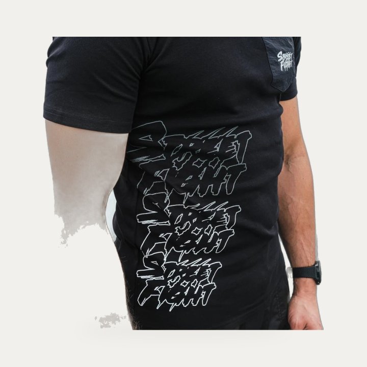 T-shirt Street Fight Milano noir – vue 5
