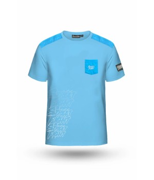 NOUVEAU T-SHIRT STREETFIGHT "MILANO" BLEU CYAN 