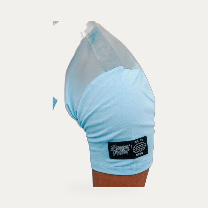 T-shirt Street Fight Milano bleu cyan – vue 2