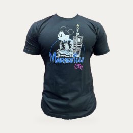 T-shirt Marseille City Mickey noir