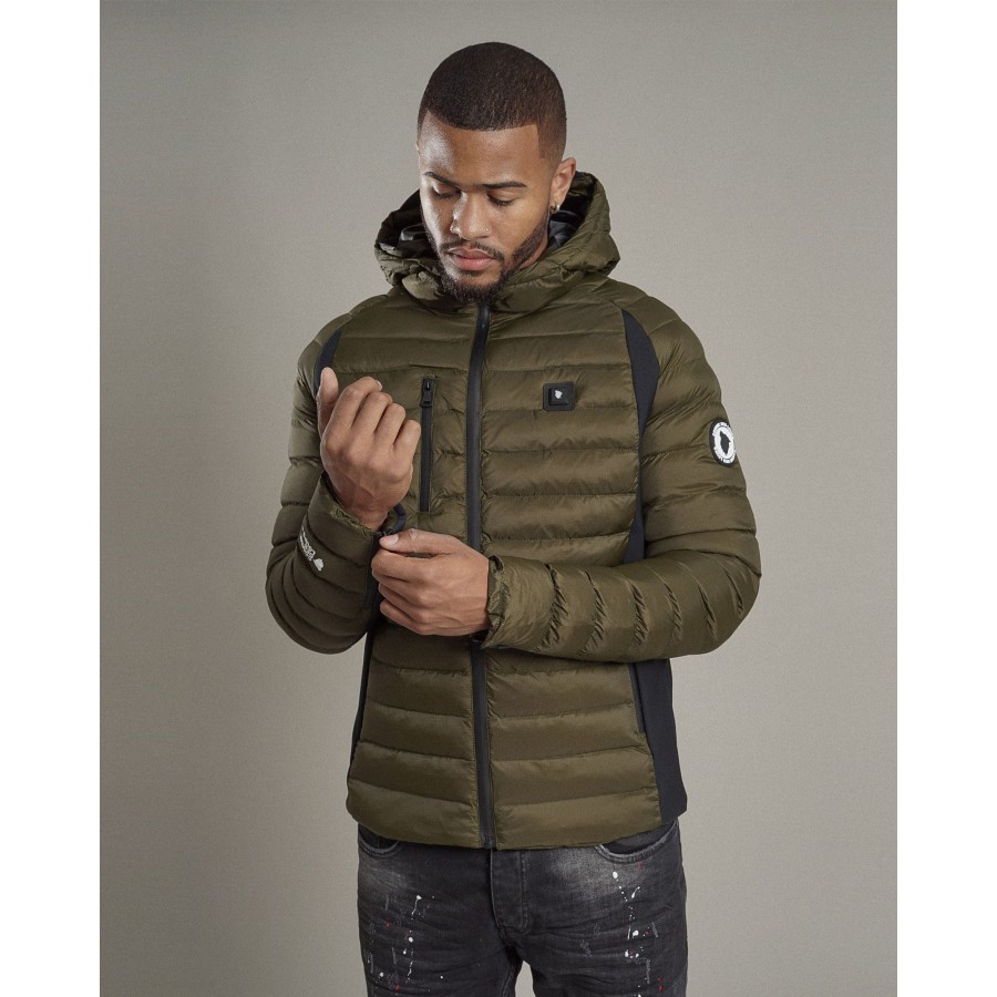 Doudoune Chauffante Capuche MERIBEL Premium Kaki Vert COMME DES LOUPS