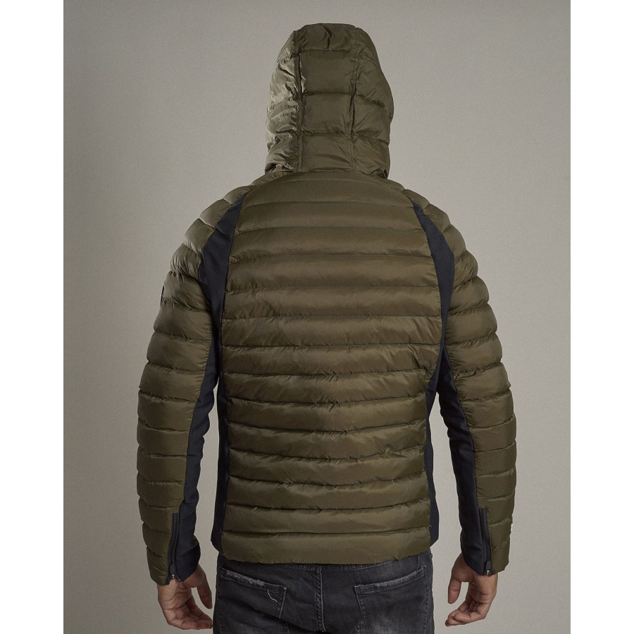 Doudoune Chauffante Capuche MERIBEL Premium Kaki Vert COMME DES LOUPS