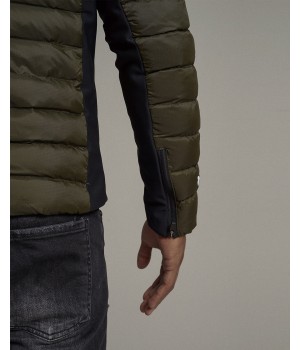 Doudoune Chauffante Capuche MERIBEL Premium Kaki Vert COMME DES LOUPS