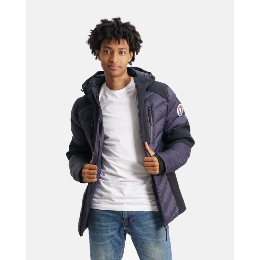 Doudoune Chauffante Capuche COURCHEVEL Navy COMME DES LOUPS