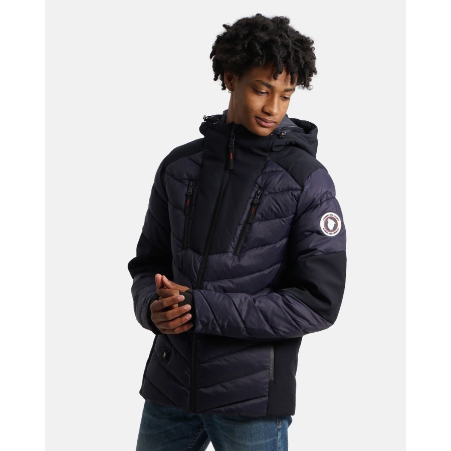 Doudoune Chauffante Capuche COURCHEVEL Navy COMME DES LOUPS