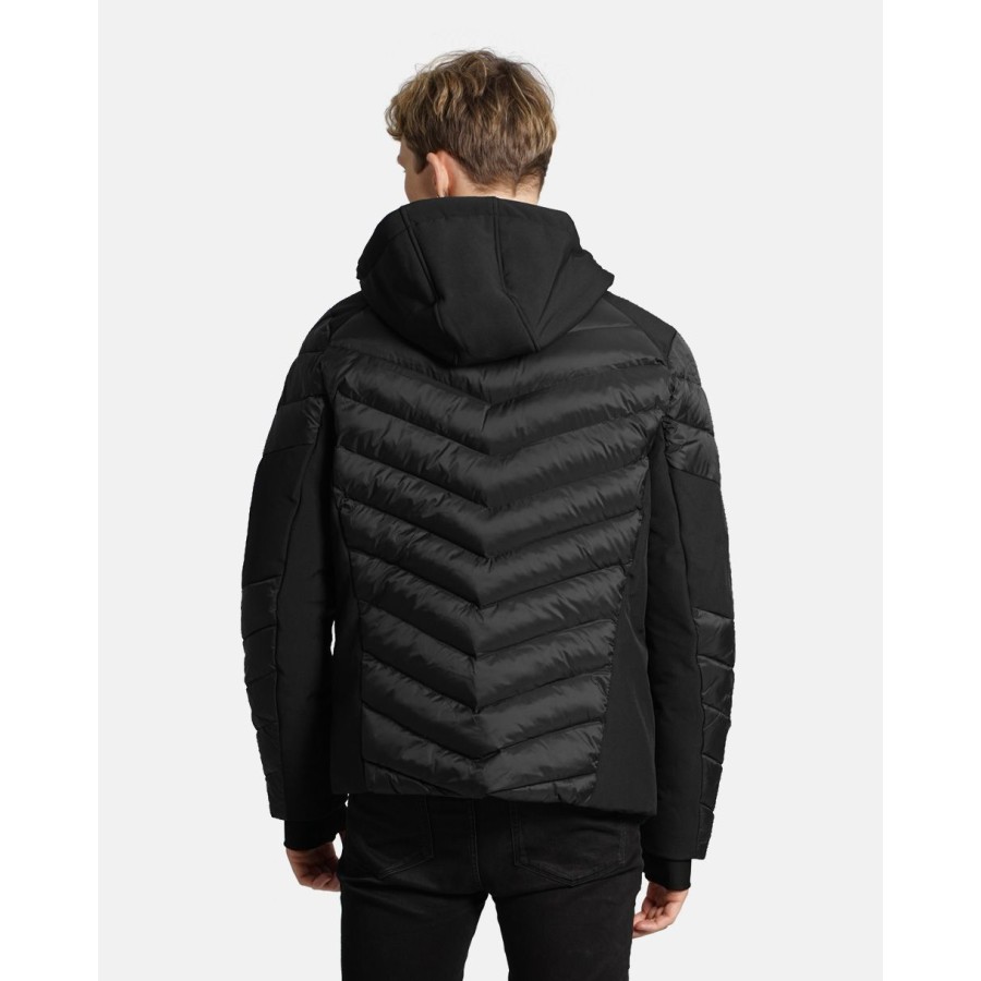 Doudoune Chauffante Capuche COURCHEVEL Noir COMME DES LOUPS