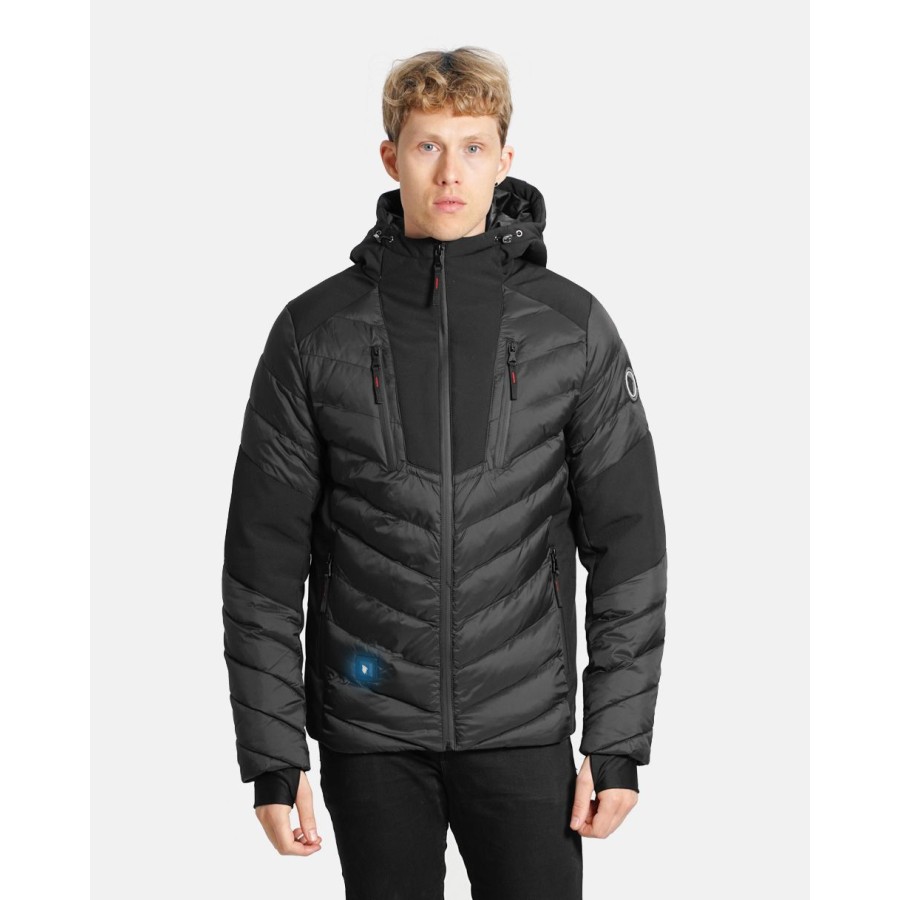 Doudoune Chauffante Capuche COURCHEVEL Noir COMME DES LOUPS