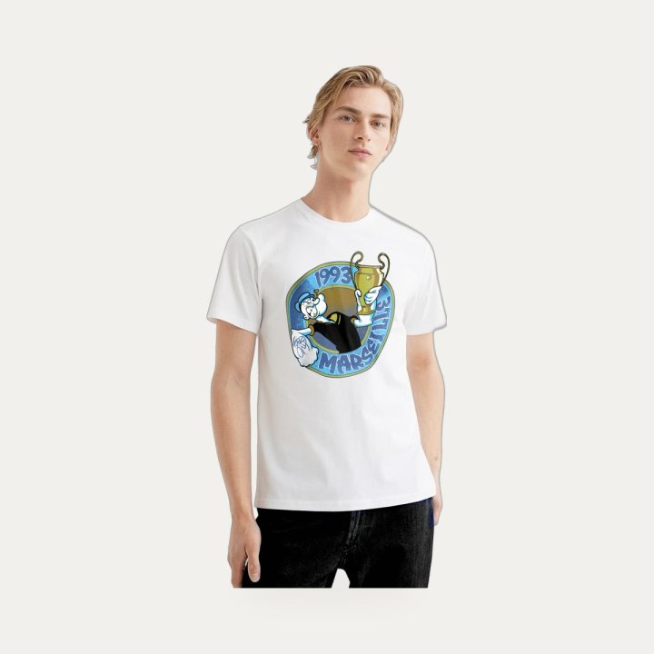 T-shirt Marseille Popeye-1993 blanc