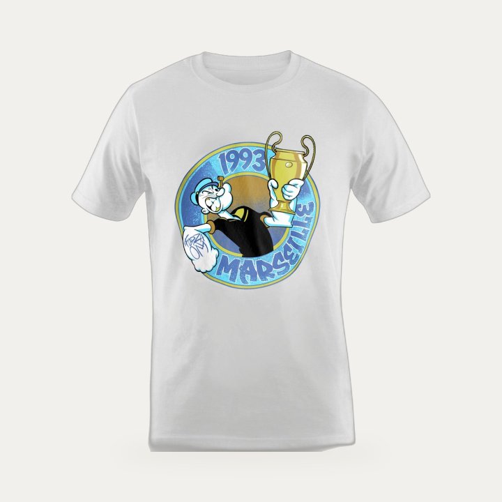 T-shirt Marseille Popeye-1993 blanc – vue 2