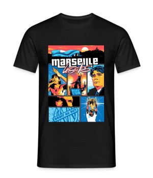 MARSEILLE LEGENDS - OM - Noir Tshirt MARSEILLE - BELSUNCE