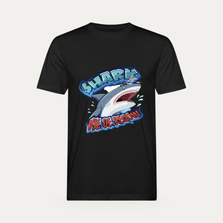 T-shirt Sharklife Vie de requin noir