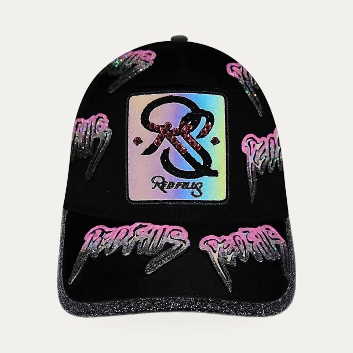 Casquette ReDfills Signature Full Iridescent rose et noir – vue 3