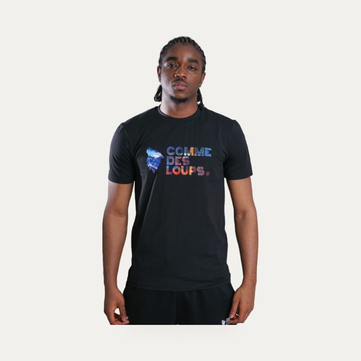 T-shirt Comme des loups Mountain noir