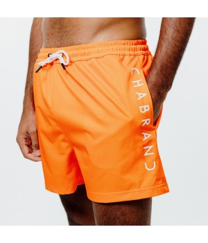 SHORT DE BAIN LOGO VERTICAL CHABRAND ORANGE