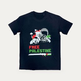 T-shirt Free Palestine noir