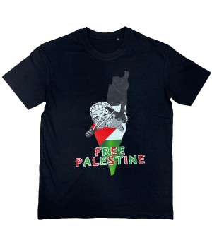 T-shirt Palestine Lance-pierre  noir