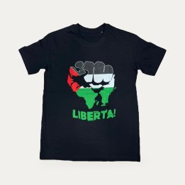 T-shirt Palestine Liberta noir