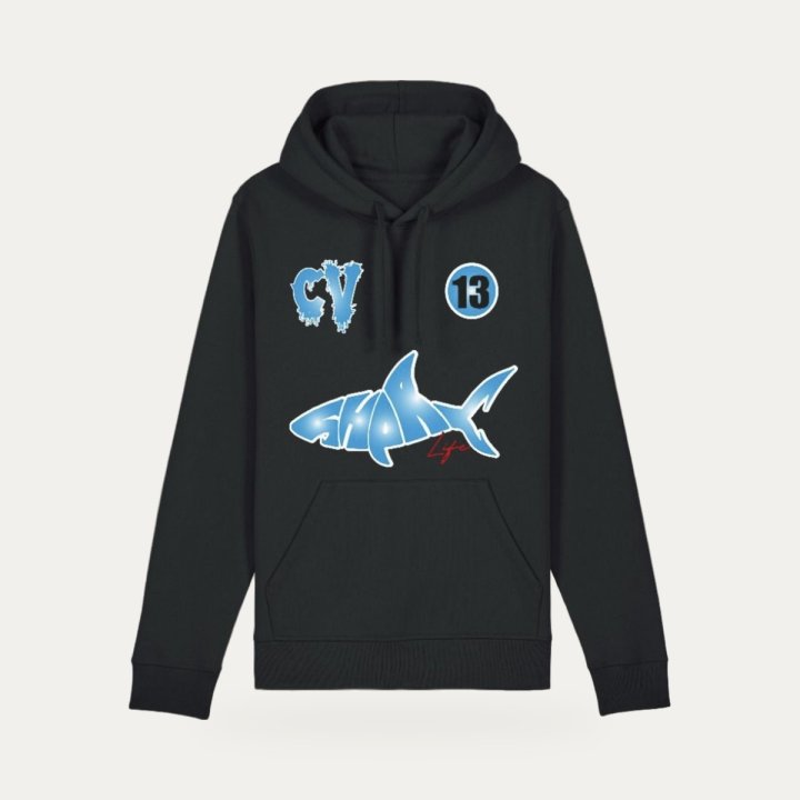 Hoodie Sharklife CV Shark bleu