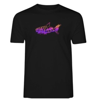T-shirt Shark brush noir 