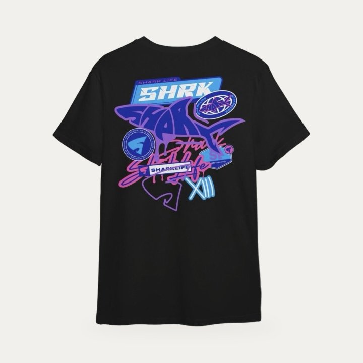 T-shirt Sharklife Sharkland noir – vue 2