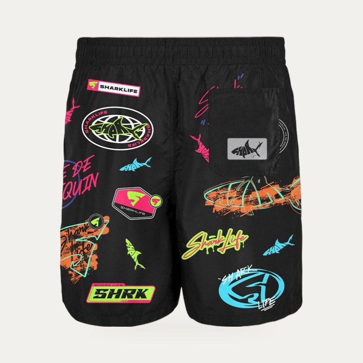 Short Sharklife Allover noir – vue 2